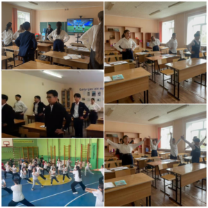 Жамбыл атындағы ММЛИ-да, 2023 жылдың 8-ші қыркүйекте оқушылардың дене белсенділігін арттыру мақсатында «Дене сергіту» челленджі ұйымдастырылды.